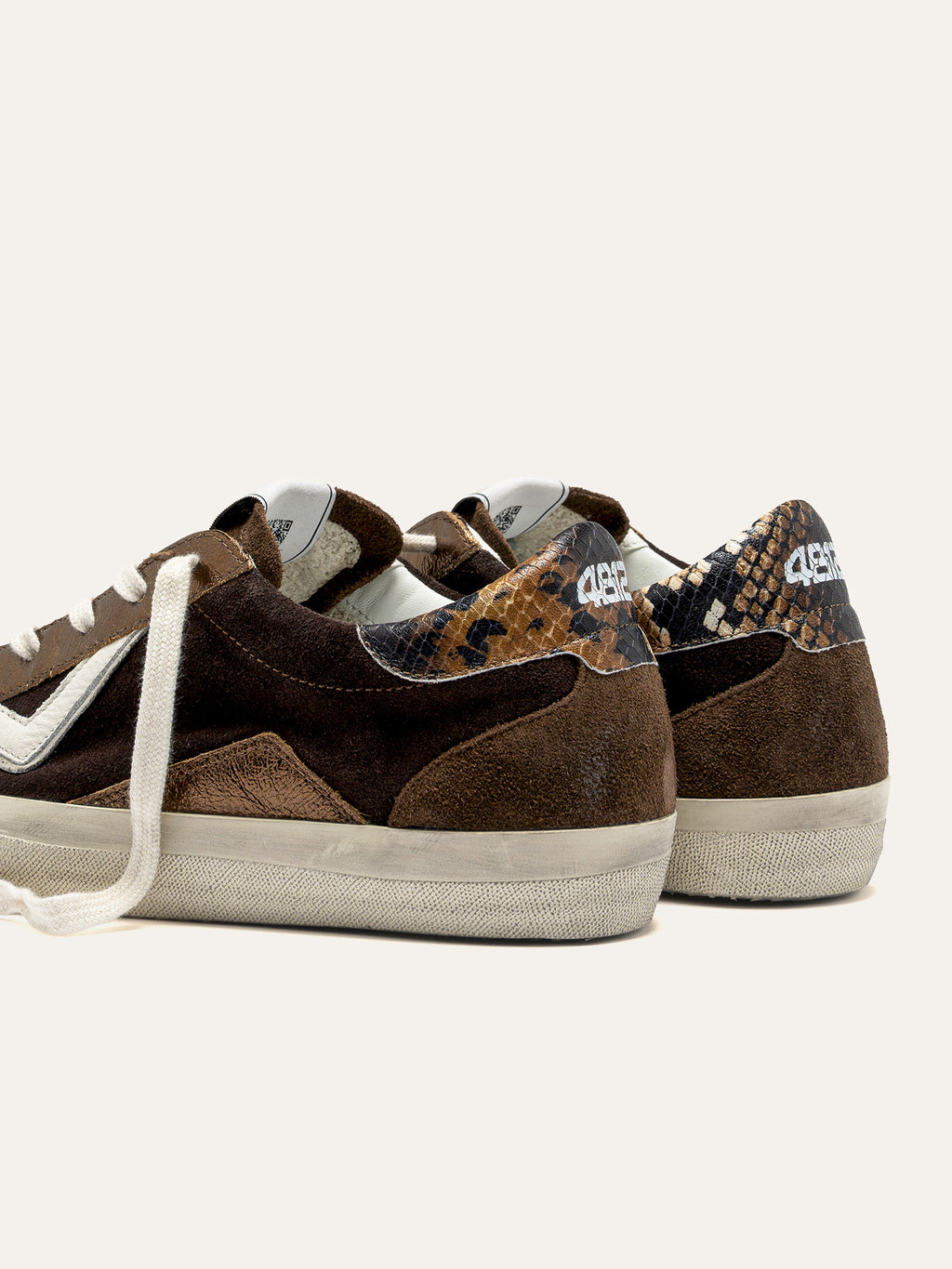 SUPRIME Sneakers in Dark Brown, Bronze and Animalier