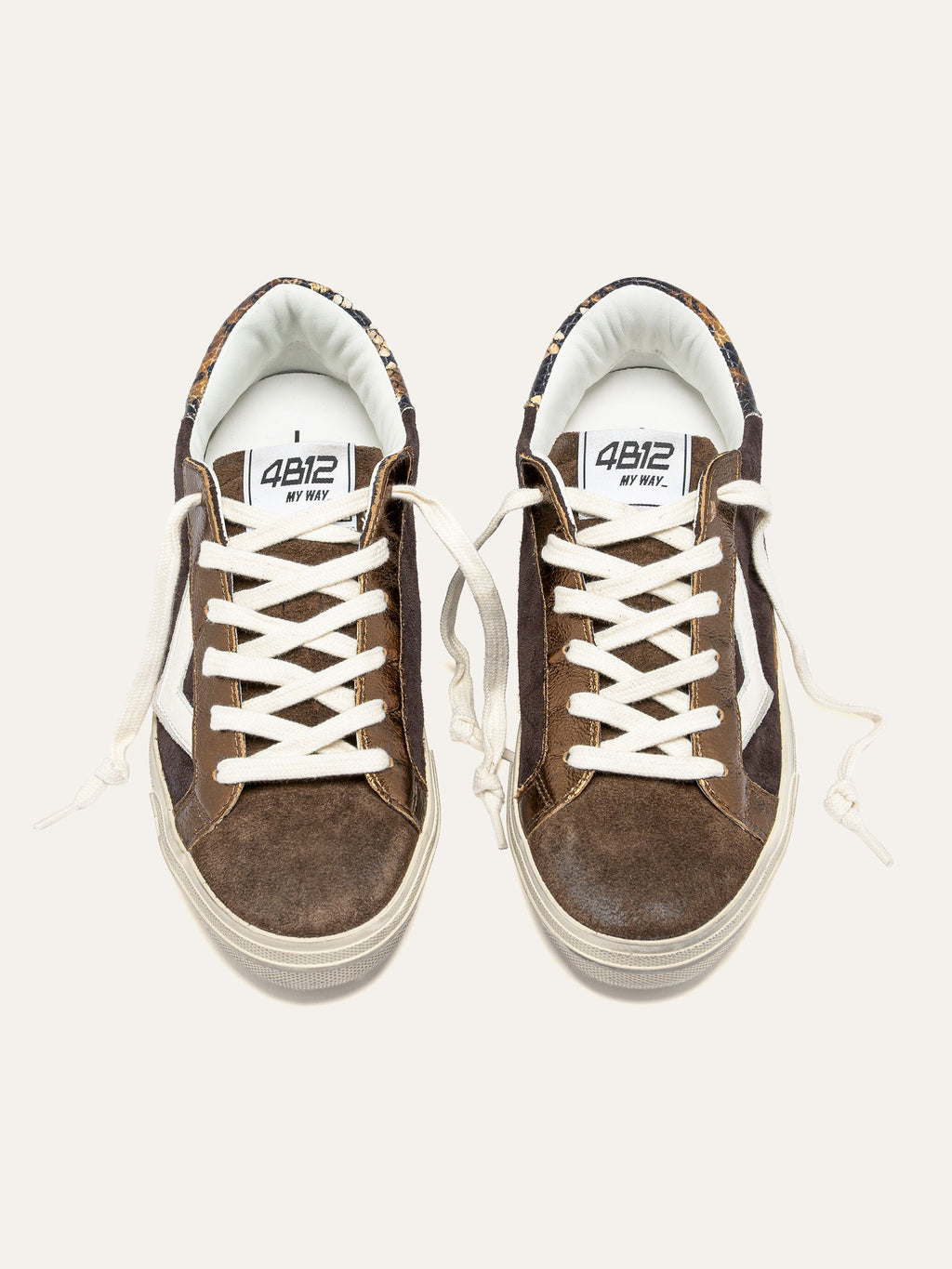 SUPRIME Sneakers in Dark Brown, Bronze and Animalier