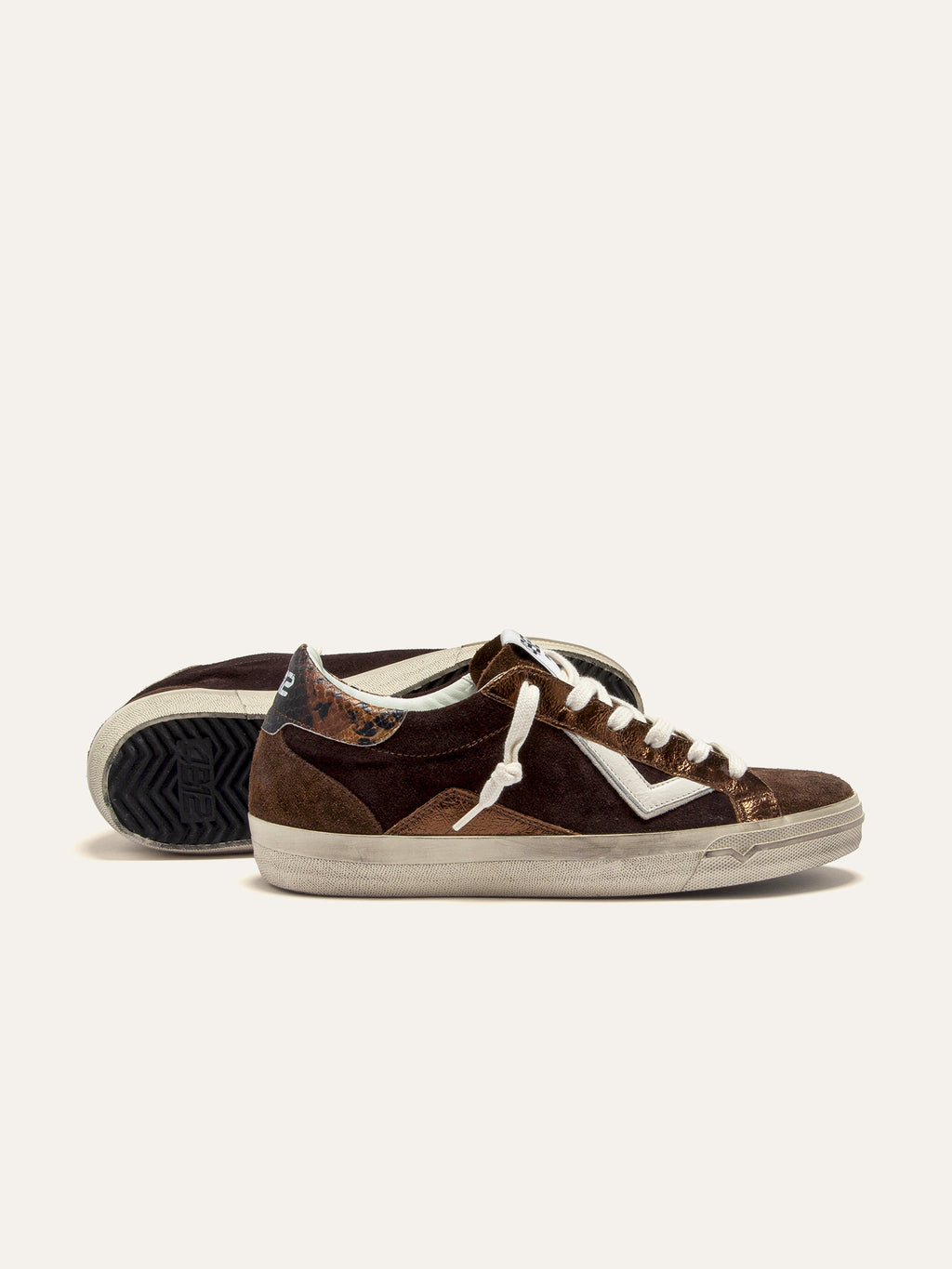SUPRIME Sneakers in Dark Brown, Bronze and Animalier