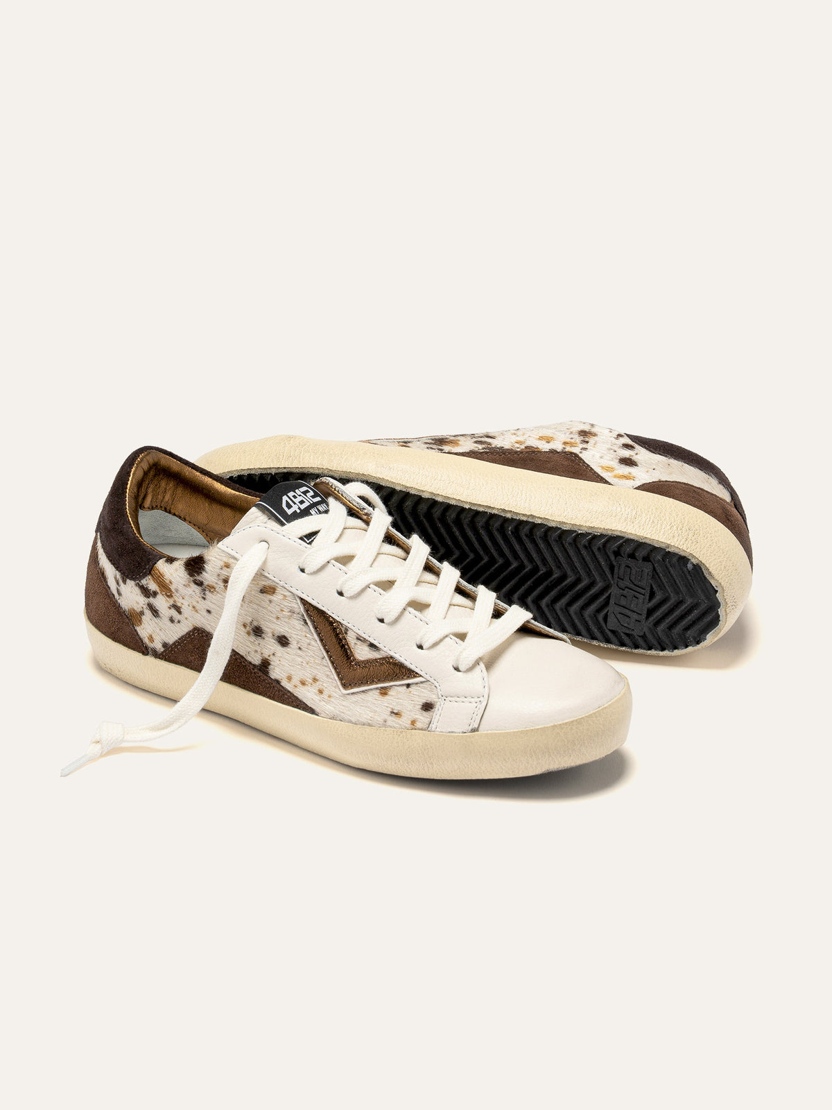 SUPRIME Sneakers in White Leather and Animalier