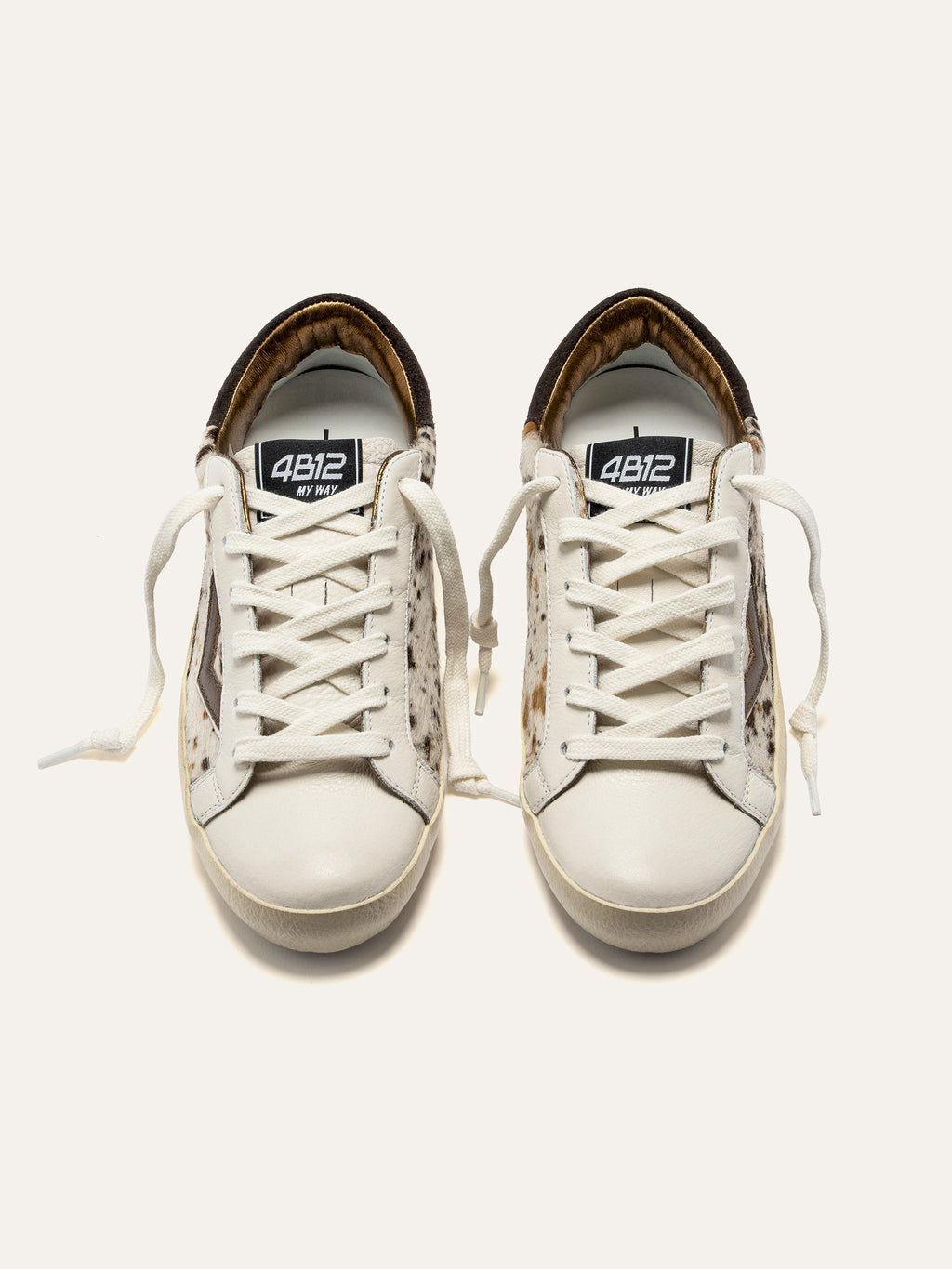 SUPRIME Sneakers in White Leather and Animalier