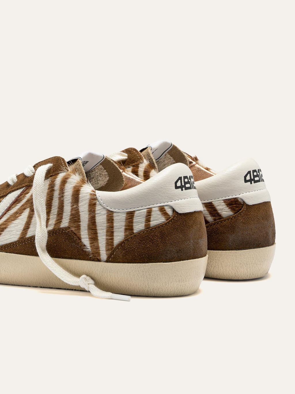 SUPRIME Sneakers in Zebra Print and Brown Suede