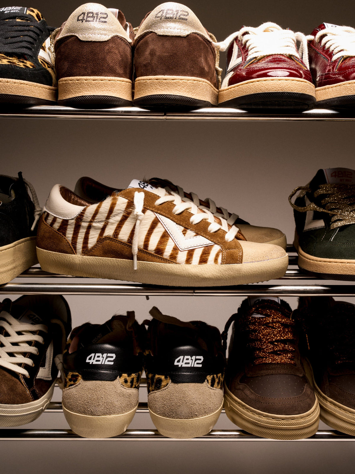 Sneaker SUPRIME Zebra e Suede Marrone