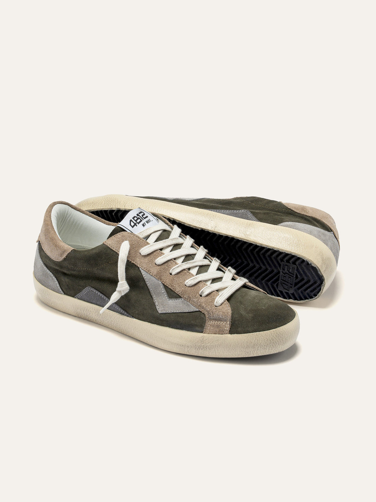 SUPRIME Sneakers in Olive Green and Grey