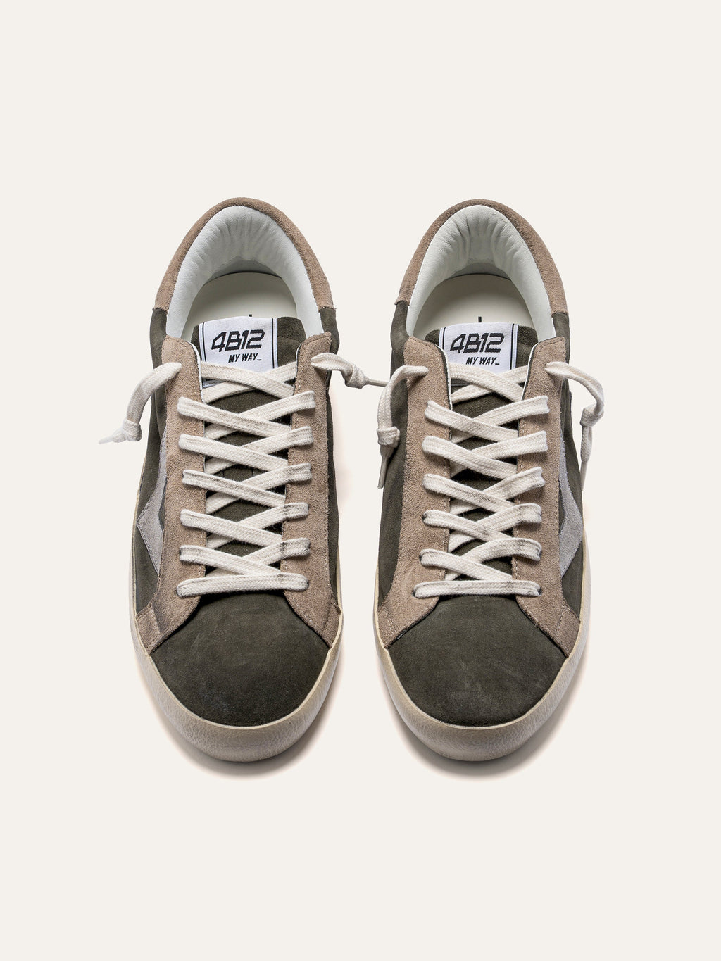 SUPRIME Sneakers in Olive Green and Grey