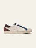 SUPRIME Sneakers in White and Blue Leather