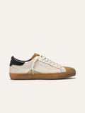 SUPRIME Sneakers in White Leather and Camel Suede