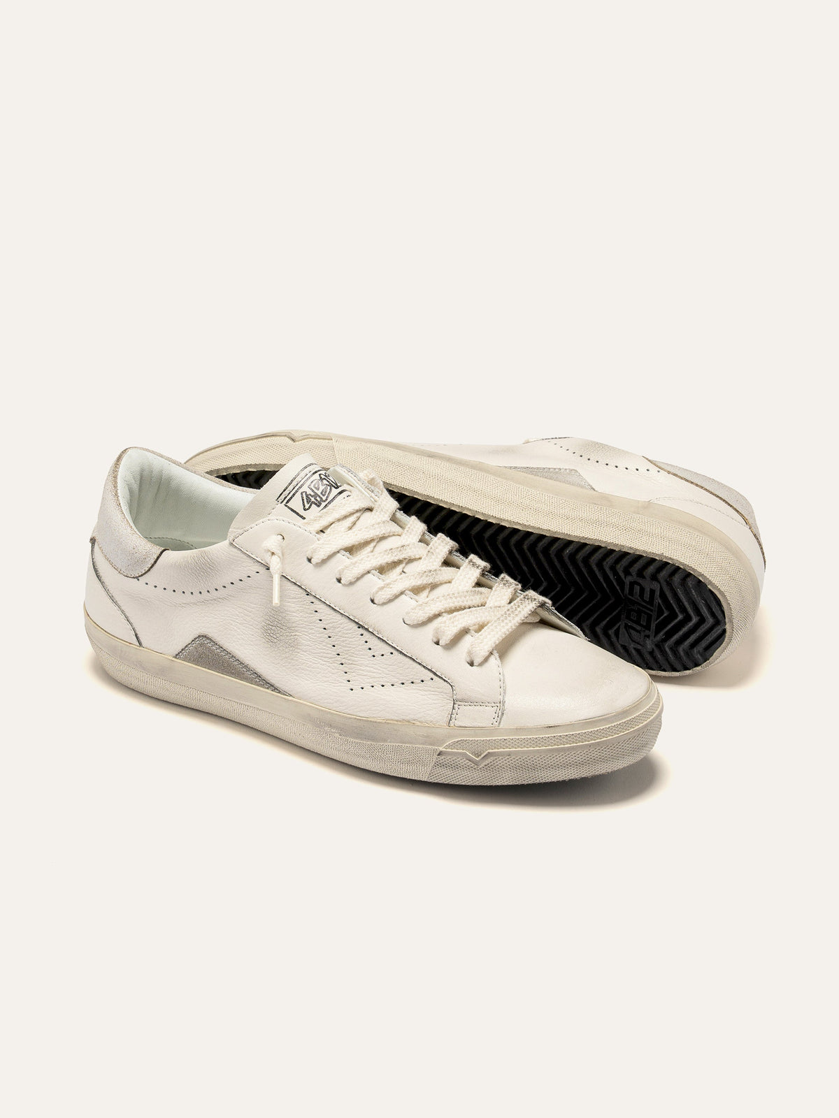 Sneaker SUPRIME in Pelle Bianca e Suede Grigio