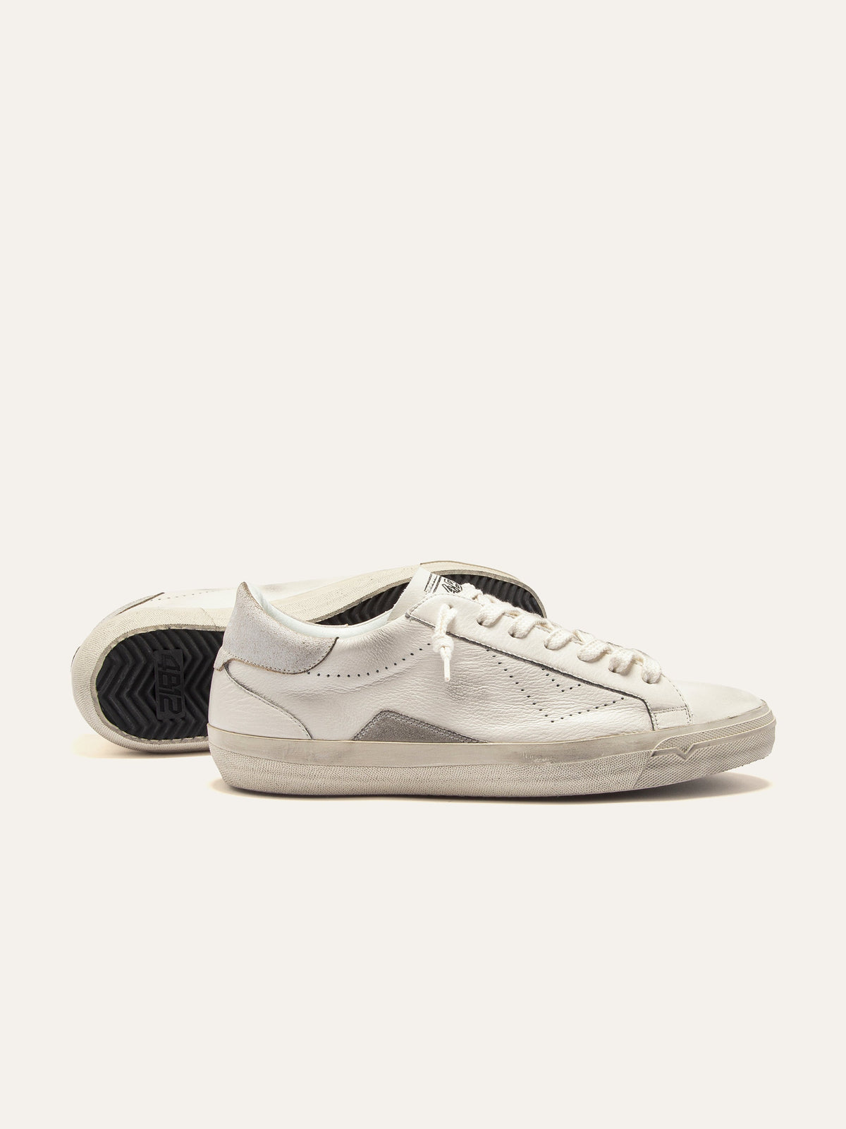 Sneaker SUPRIME in Pelle Bianca e Suede Grigio