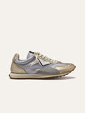 Sneaker VINTAGERUN in Tessuto Argento e Pelle Laminata Oro