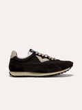 VINTAGERUN Sneakers in Brown Fabric and Dark Brown Suede